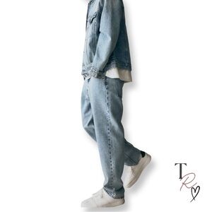 H&M Men’s Loose Fit 90s Skater Jeans 30x32 Baggy Light Wash Size 30 x 32